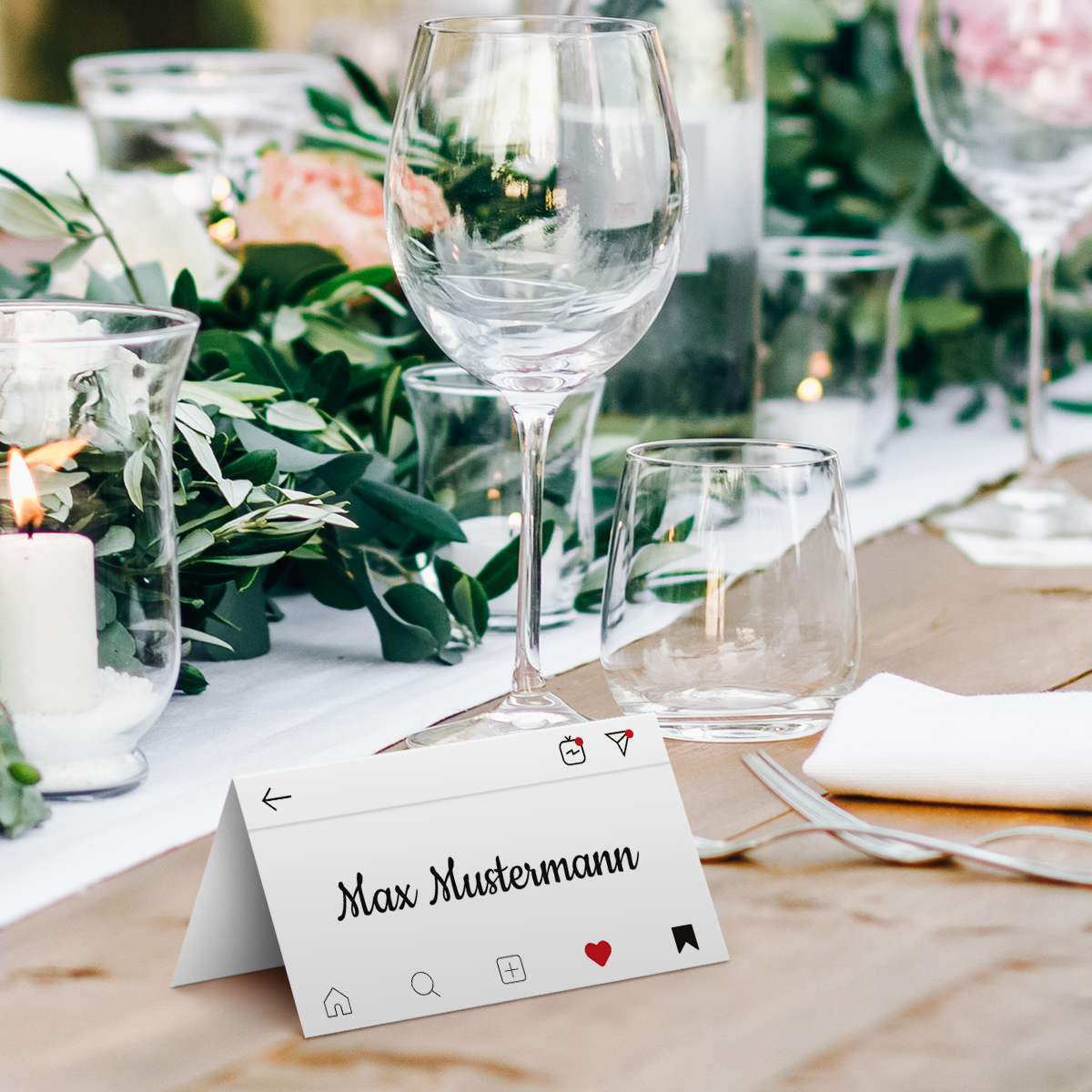 Individuelle Tischkarten - Partygram Design 